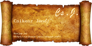 Csikesz Jenő névjegykártya